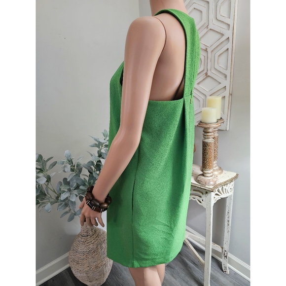 Trina Turk Felisha Green Halter Shift Dress Size 6 - Picture 3 of 8